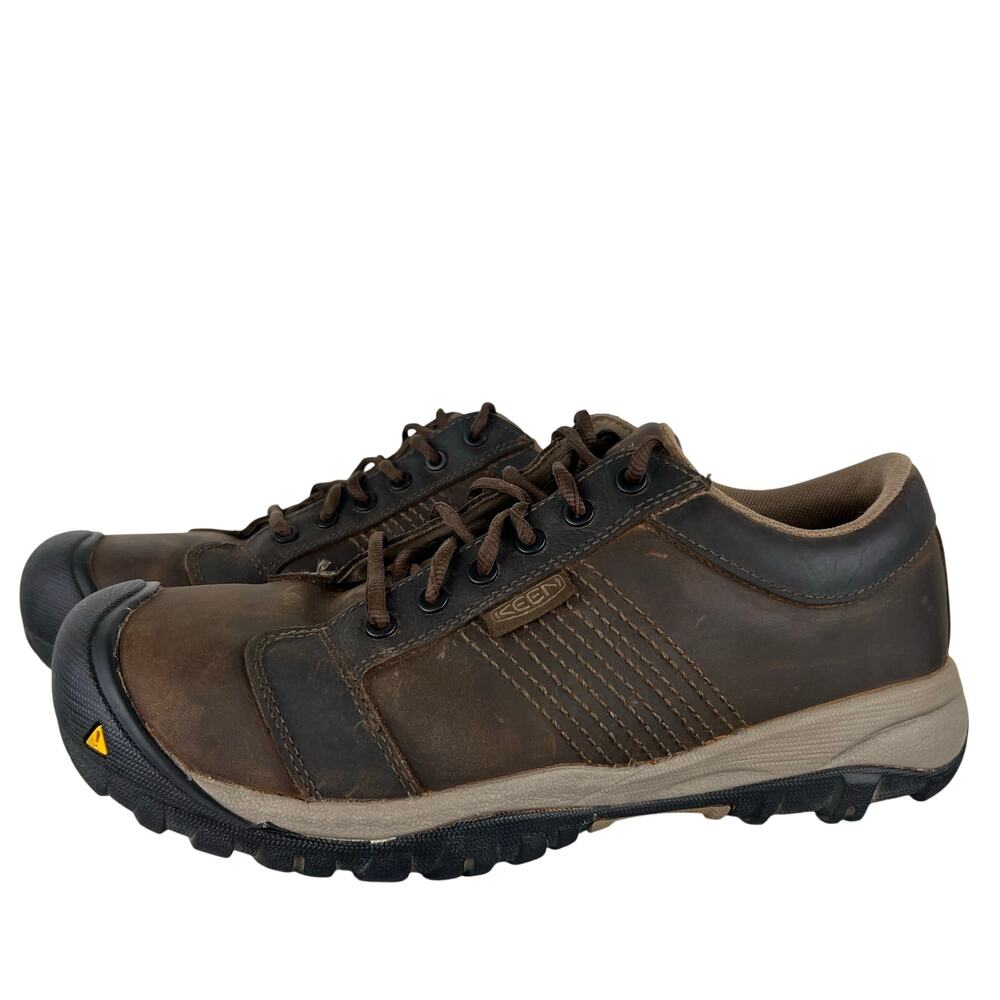 KEEN Waterproof Brown Leather Utility ESD Aluminum Safety Toe Work Shoes (Sz 9D)